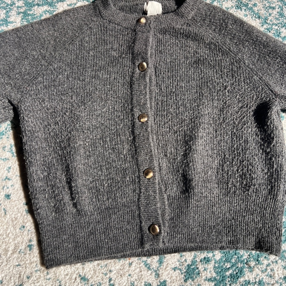 H&M Gray Button-Up Cardigan - Picture 2 of 5